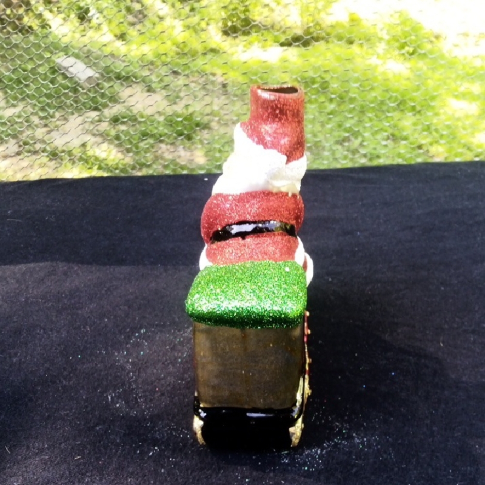RADKO Santa Riding A Train Ornament - Picture 3 of 7